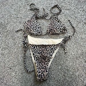PACSUN LA HEARTS CHEETAH PRINT BIKINI